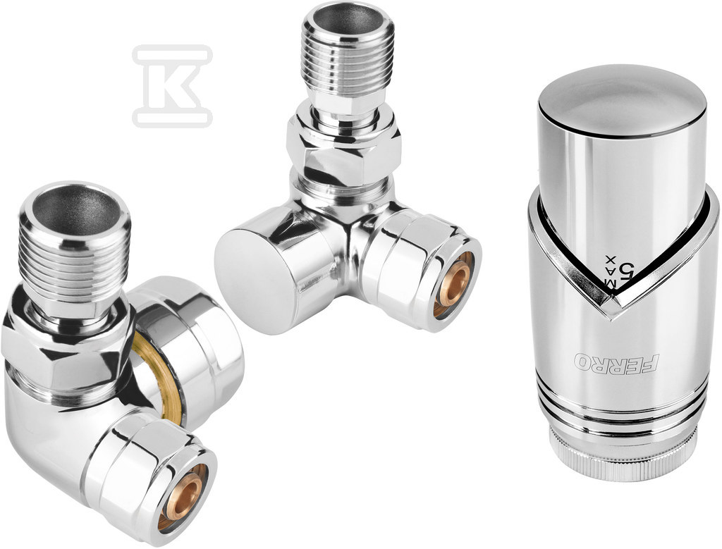 Decorative axial thermostatic set, - ZTO30CR